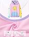 Latnnut Girls Pullover Hoodies Patchwork Graphic Printed Hooded Sweatshirt with Pocket Pink Size 11-12
