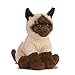 Peluche Living Nature - Chat siamois en peluche, marron (20 cm)