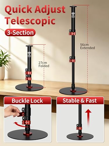 Image of IFOOTAGE Cobra RB-A200,Round Base Monopod,Professional Camera Aluminium Monopod with Quick Adjustment Height Buckle,Compatibility DSLR Cameras Camcorders(22.05Inc)
