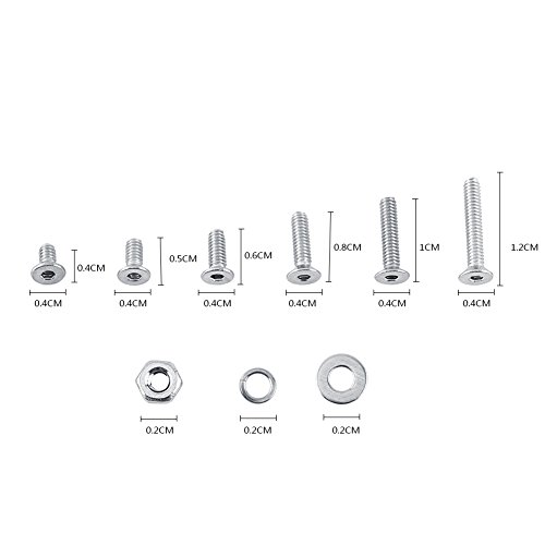 Écrous et boulons M2 kit de 600 vis six pans creux en acier inoxydable anti-rouille pour projet