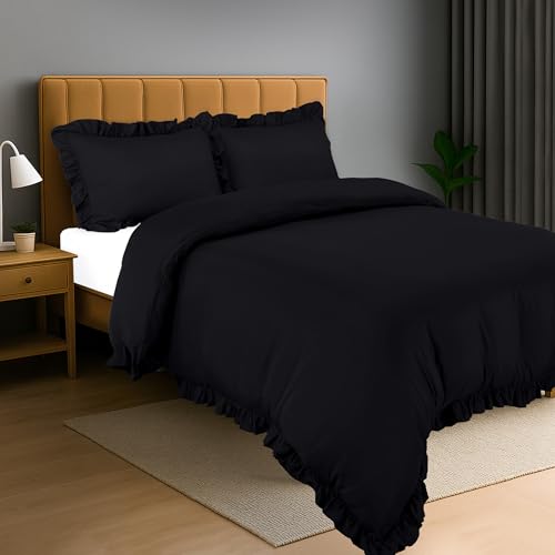 Utopia Bedding Funda Nordica Cama  Negro