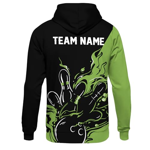 Unisex Bowling Hoody Personalized Unique Green Bowling Ball Long Sleeve Shirt For Birthday Printing Bowling Team Outfit3