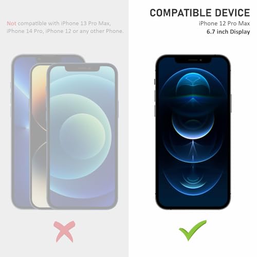 Image of SupCares Privacy Tempered Glass for iPhone 12 Pro Max (6.7 Inch) With Installation Kit | Military-Grade Gorilla Screen Protector | Edge to Edge Coverage | Black