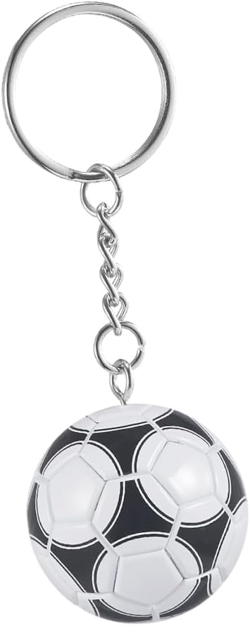 Colgante de mochila de fútbol, llavero de fútbol blanco y negro, decoración de bolsa para hombre, niños, niñas, deportes, copa mundial, llavero,