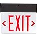 Morris Products LED Exit Sign ? Surface Mount Edge ? Red on Clear Panel, Black Housing ? Compact, Low-Profile Design ? Double Sided Legend ? Energy Efficient, High Output ? 1 Count