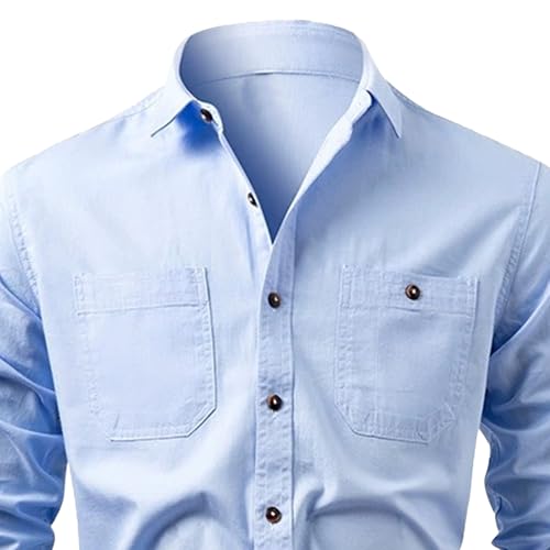 Camisa chaqueta camionera de mezclilla para hombre miniatura 3