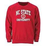 Barnesmith North Carolina State University NCSU, NC State Wolfpack Adult Unisex Crewneck Sweatshirt, Heritage, Red, Medium