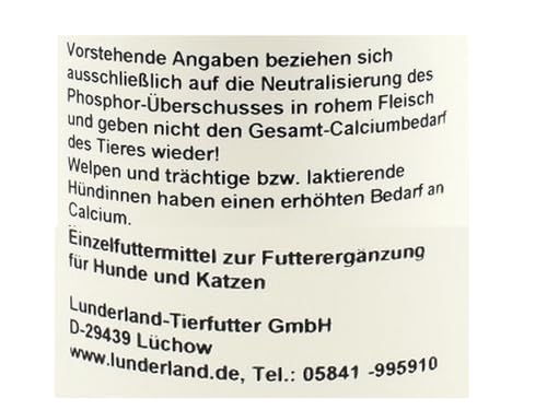 Lunderland - Bio-Eierschalenmehl, 400 g, 1er Pack (1 x 400 g)