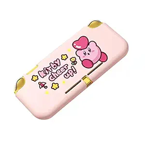 PERFECTSIGHT Cute Protective Case for Nintendo Switch Lite, Kawaii Soft TPU Slim Cover, Cartoon Hard Shell Dockable Case for NS Console and Joy-Con Controllers - Shock-Absorption Anti-Scratch (Kirby)