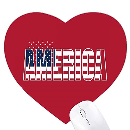 Tapis de souris États-Unis en cœur, le cadeau idéal pour amoureux des USA