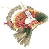 NUOBESTY Strohkranz im Japanischen Stil für Wand und Türdekoration Dekorativer Anhänger für Sushi-Restaurants und Zuhause