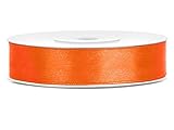 viele unterschiedliche Farben DaLoKu Satinband 6/12/25/38/50/100mm x 25m Geschenkband Schleifenband, Größe: 12mm x 25m, Farbe: Orange