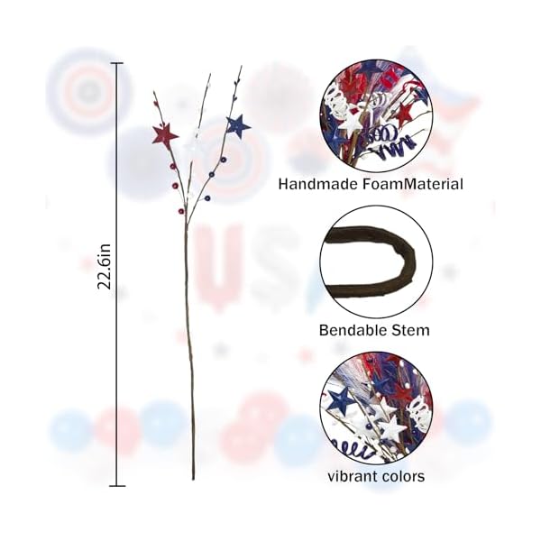  18-Pcs-4th-of-July-Decorations-Patriotic-Faux-Floral-Stems-Branches-Red-White-and-Blue-Berry-Picks-with-Stars-for-Independence-Day-Memorial-Day-Party-Home-Office-Desk-Vase