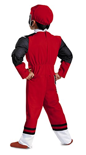 Power Rangers Ninja Steel Toddler Muscle Costume, Red, Medium (3T-4T)