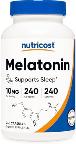 Nutricost Melatonin 10mg, 240 Capsules, Non-GMO & Gluten Free
