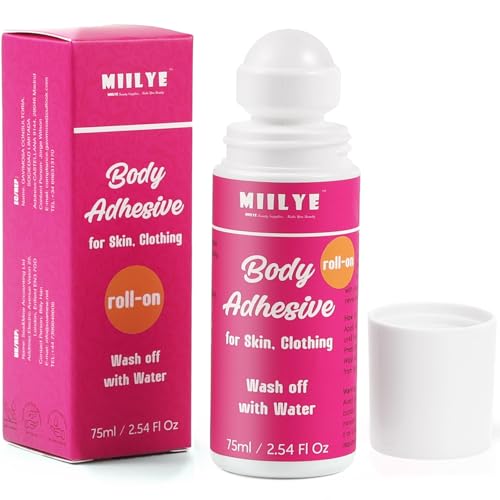 body adhesive roll-on for skin amp clothing 254 oz-sweat resistant water wash off- fashion adhesive for dancers socks stockings leotards bras wigs costumes