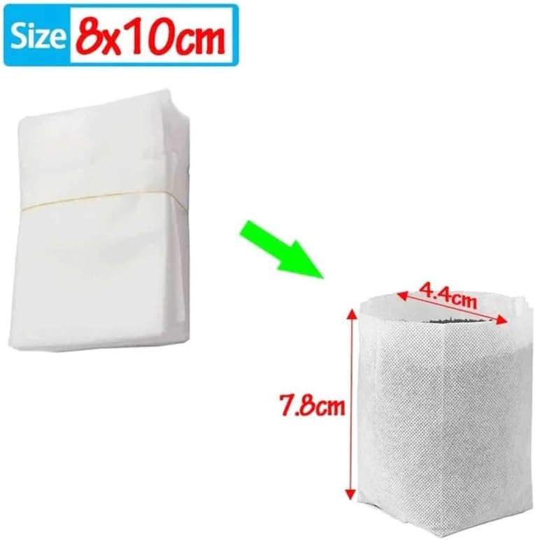 100Pcs Plant Grow Bags Non-Woven Fabric Seeds to Sow Flower Pots, for Home Garden Accessories Tools(8x10cm)