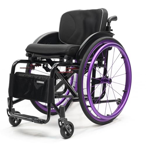 Silla De Ruedas Deportivas, Silla De Ruedas Autopropulsadas Plegables Livianas, Con Tazas De Mano Y Ruedas Traseras De Liberación Rápida, Silla De Ruedas De Aleación De Aluminio, Capacidad De Carga 22