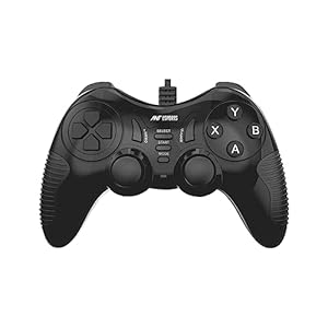 Ant Esports GP115 Wired Gamepad, Compatible for PC & Laptop Computer (All Windows Systems) / PS3 / Android TV Set/Media Box – Black