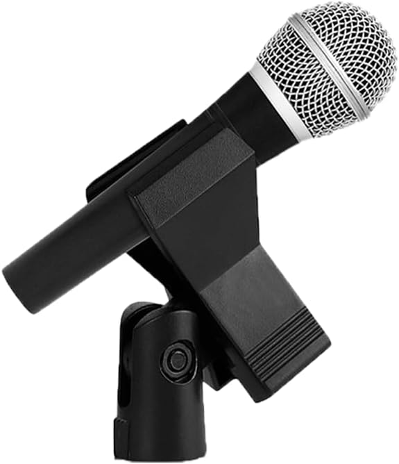 Universal 4-Pack Adjustable Microphone Holder for Mic Stands, Secure Microphone Clip with 180° Rotation & 5/8" to 3/8" Adapter, Fits Handheld/Wireless Mics (0.8"-1.9") image 3