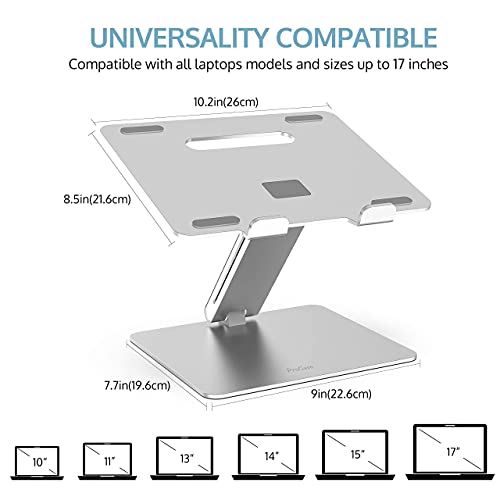 Procase 14-15.6 Inch Laptop Sleeve Case Protective Bag For Macbook Pro 16"/14" 15" 15.6" Dell Lenovo Hp Samsung Sony Chromebook Bundle With Metal Laptop Stand, Ergonomic Aluminum Laptop Holder #TOP5