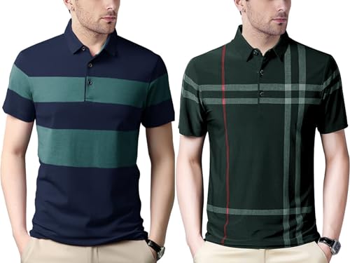 Image of Noble Monk Men's Polycotton Regular Fit Polo T-Shirt Half Sleeves |Polo Collar | Casual T-Shirt