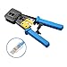 Solsop RJ45 Crimp Tool Pass Through Cat5 Cat5e Cat6 Crimping Tool for RJ45/RJ12 Regular and End-Pass-Through connectors