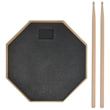 VERSATILE PRACTICE DRUM PAD SET : The drum pads practice kit offers a complete practice experience, featuring high-quality practice pad and sticks. Suitable for various drumming exercises, it is the ideal choice for beginners to professional drummers...