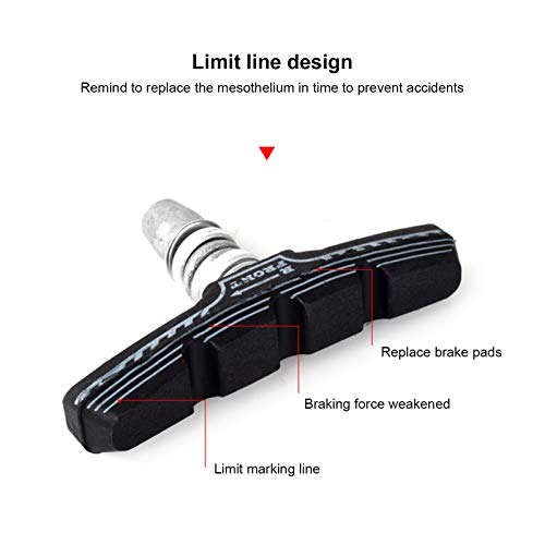 Fishawk Pastilhas de freio de bicicleta, blocos de freio em V para bicicleta, 3 pares de pastilhas d