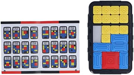 Rushbom Super Slide Brain Games, Brain Teaser Puzzles Board Game,Sliders Interactive Fidget Toys Handheld Games, Electronic Learning & Education Travel STEM Toys for Kids Adult(Black)