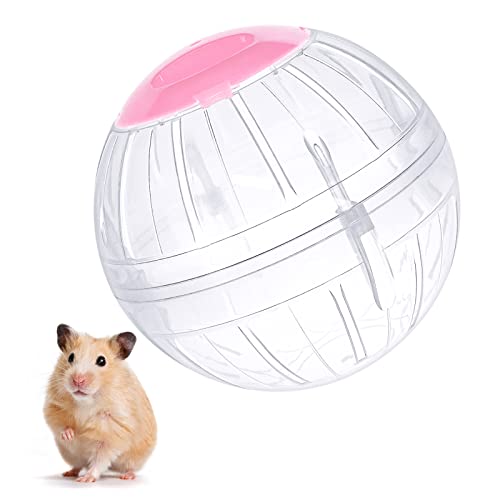 FANKUTOYS Hamster Exercise Ball 5.7 Inch Transparent Running Wheel for Dwarf Hamsters to Reduce Boredom and Increase Activity