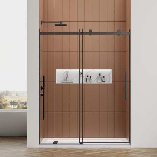Luxury Soft-Closed Frameless Sliding Shower Door, 58–60” W x 76”