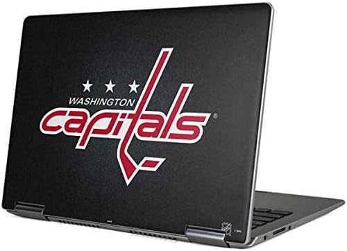 Skinit Decal Laptop Skin Compatible with Yoga 710 14in - Officially Licensed NHL Washington Capitals Black Background Design
