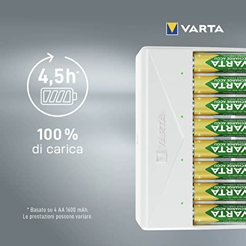 Caricabatterie Varta Multi Charger Bianco - 6