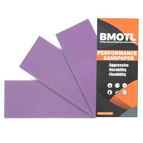 Image of Performance Foam Sandpaper Sheets: 9 x 3.6 Inch, 3Pcs 2000 High Grit, Wet & Dry Use for Automotive Polishing, Ultra Fine Sand Paper for Car Surface Marks Finishing, Clear Coat