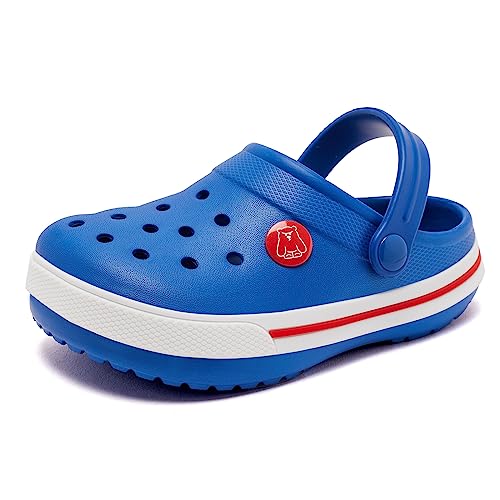Girls And Boys Classic Clogs Garden Slip On Water Shoes(Sapphire 8 Toddler) #TOP6