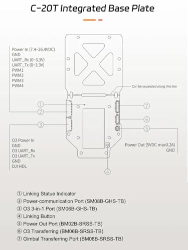Image of 3-axis FPV Gimbal Head Tracking System Wireless Kit,Including All-in-one Base Plate Kit,Head Tracking Digital Transmission Module,Head Tracking Module,Applicable to O3 /Avatar /Moonlight Version