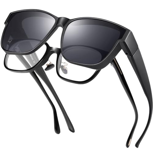 Image of Polarized Sunglasses Fit Over Glasses for Women Men | Oversized Square Sun Glasses UV400 Protection