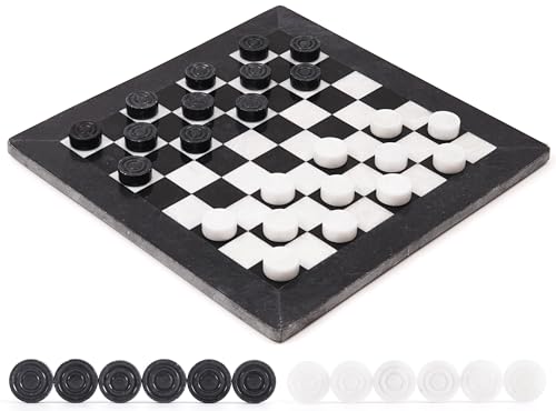 Radicaln Marble Checkers Board Game 15 pulgadas