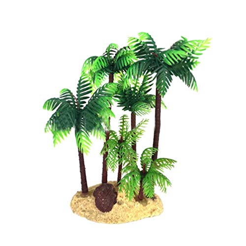 Balacoo 14cm Manmade Artificial Plastic Coconut Tree Coconut Palm for Fishbowl Doll House