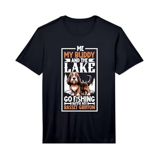 Mens Fishing and Grand Basset Griffon Vendéen Performance T-Shirt