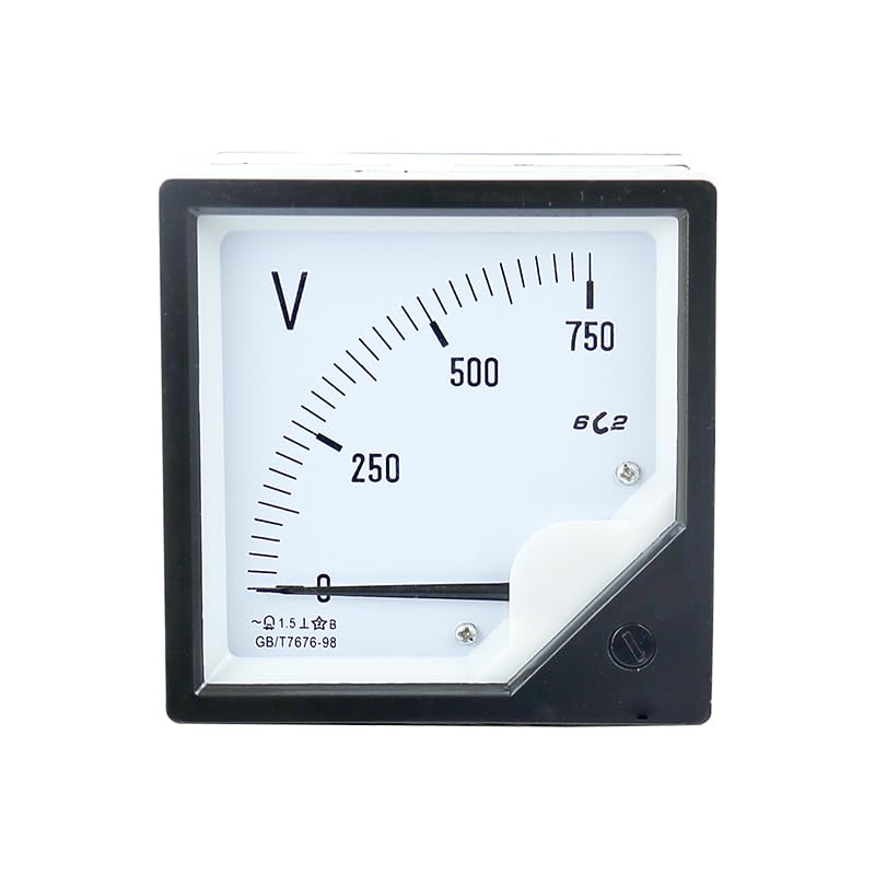 Voltmètre à panneau analogique 6C2-V indicateur de tension de précision 80x80 - 5