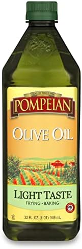 Pompeian Light Taste Olive Oil, High Heat Cooking, Baking & Sauteing, High Smoke Point, 32 Fl Oz