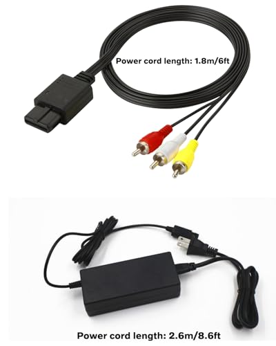 image for HEORLD AC Power Supply and AV Cable for Gamecube, AC Power Supply Adap