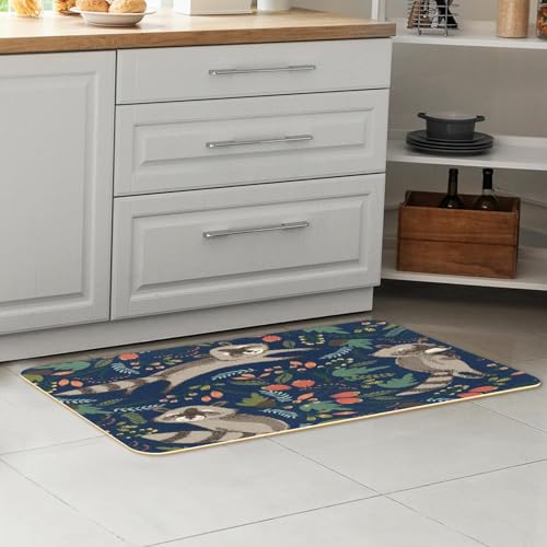 Tapis de cuisine antidérapants et lavables lot de 2 absorbants pour sol propre