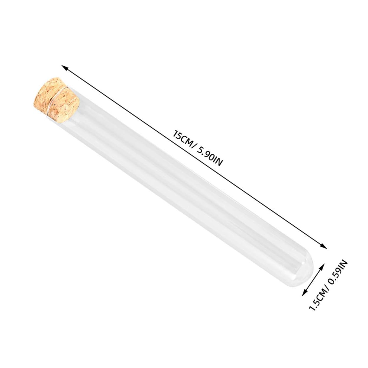 Ciieeo 5 Series Muestra De Contenedores De Almacenamiento Pequeño Tubos De Ensayo De Laboratorio Accesorio De Tubo De Ensayo De Laboratorio Borosilicato Redondo De Madera 10 Piezas X 5