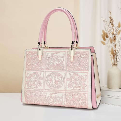 Image of FOXLOVER Top Handle Satchel Handbag Embroidered Vintage Purses