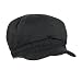 Lightweight Newsboy Cabbie Hat w/ Braided Trim, Irish Ivy Gatsby Cap - Black