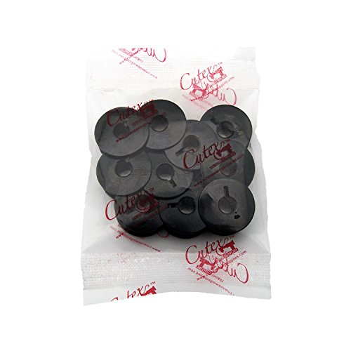 Canettes de couture Cutex en métal noir pour machine à coudre Singer
