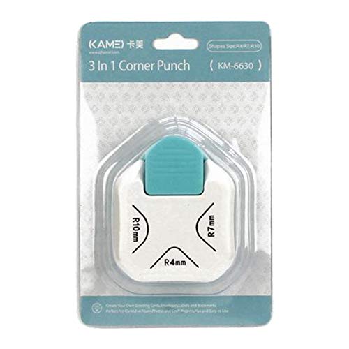 #N/a 3 em 1 Papel Soco Canto Rounder 4/7/10mm Canto Cortador Ferramenta para Cartão de Papel Fotográ